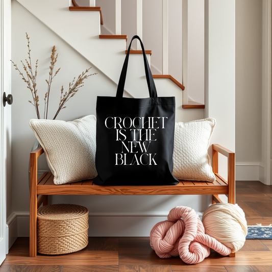 Crochet is the new black tote bag